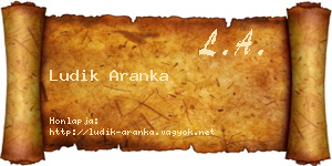 Ludik Aranka névjegykártya