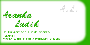 aranka ludik business card